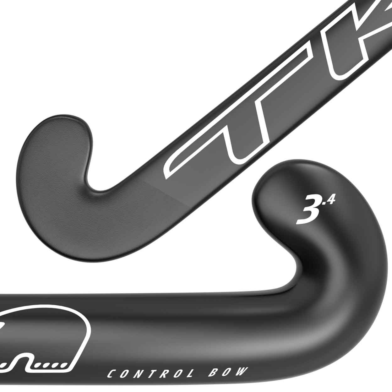 Close up of the TK 3.4 Control Bow Composite Field Hockey Stick toes