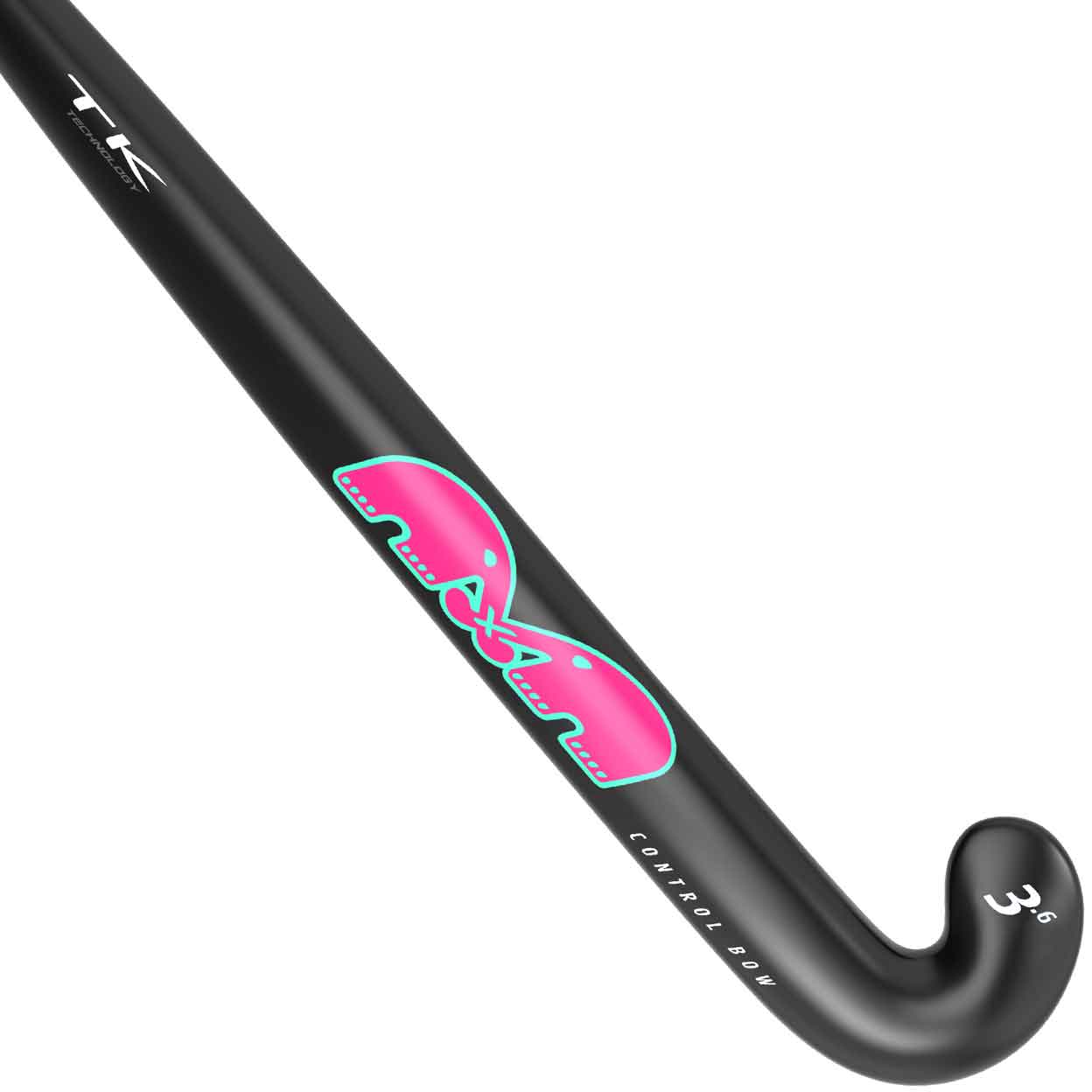 TK 3.6 Control Bow Composite Field Hockey Stick close up of stick back