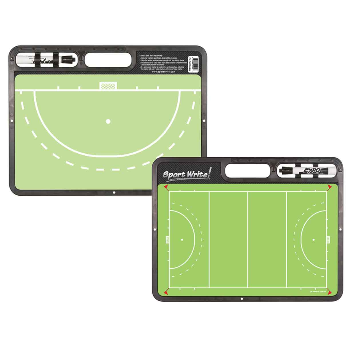 front and back of the Sport Write Pro Field Hockey Board